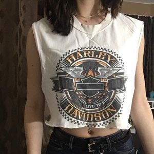 Cropped Harley Davidson tank top